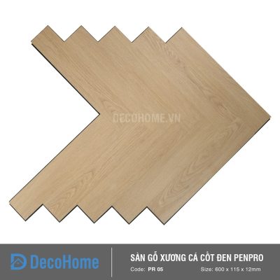 sàn gỗ xương cá cốt đen Penpro PR 05