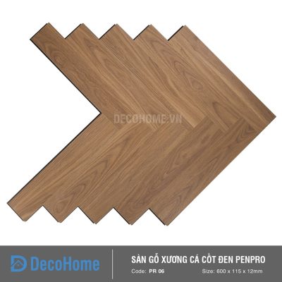 sàn gỗ xương cá cốt đen Penpro PR 06