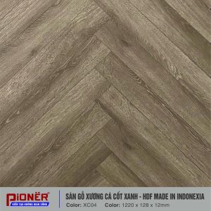 Sàn gỗ xương cá cốt xanh Pioner XC04-1