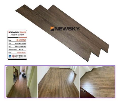 sàn gỗ cốt đen Newsky Black 1242
