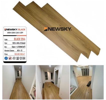 sàn gỗ cốt đen Newsky Black 1244
