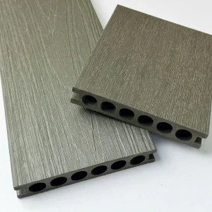 Sàn gỗ ngoài trời 2 lớp Ecovina màu Charcoal Grey hiện đại