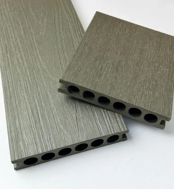 Sàn gỗ ngoài trời 2 lớp Ecovina màu Charcoal Grey hiện đại