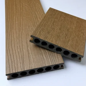 Sàn gỗ ngoài trời 2 lớp Ecovina màu Walnut thượng lưu